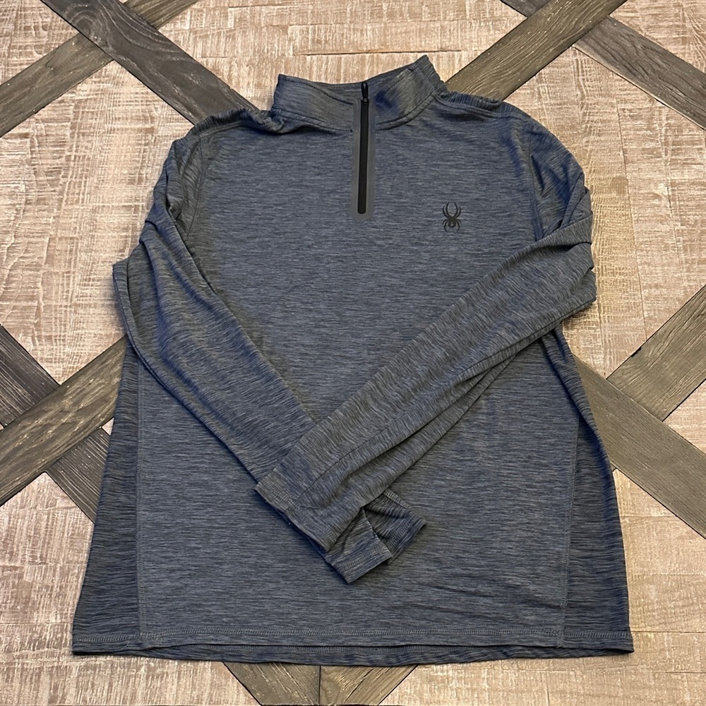 Men’s Spyder Gray Long Sleeve Pullover